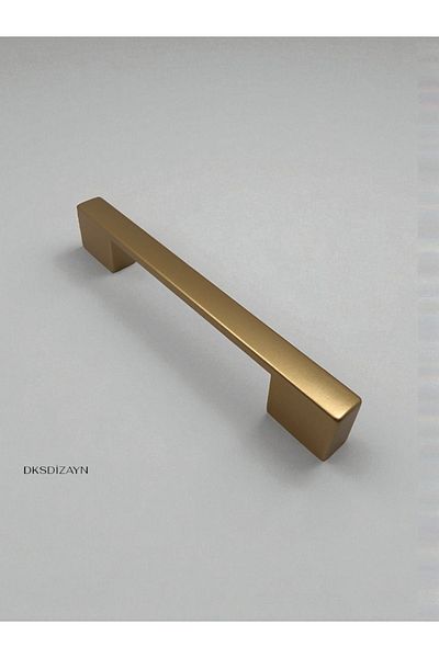 DKSDİZAYN New Nelgis 224-256 mm Matte Gold Furniture Drawer Cabinet Handle 1St Grade Heavy Metal Premium Matte Handle
