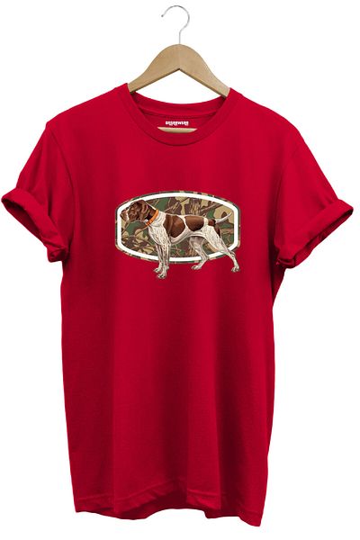 onsrawear Hunting Pointer Hunting Dog Design Printed Unisex 100% Cotton Basic T-Shirt