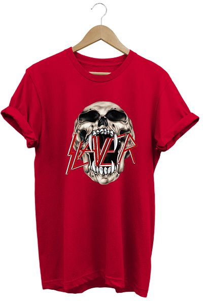 onsrawear Slayer Thrash Metal Music Band Printed Unisex 100% Cotton Basic T-Shirt