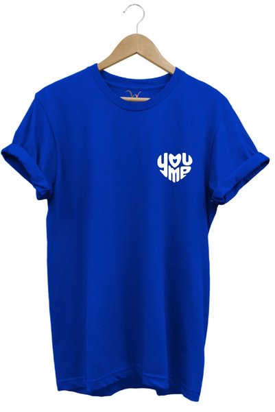 MODA Tricou minimalist unisex, 100% bumbac, Saks Blue, cu decolteu tip crew, ...