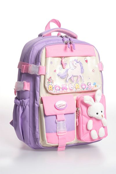 Roxbros Korean Style Unicorn Figured Multi-Compartment Primary School Backpack, Girls' School Bag