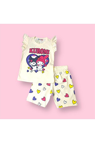 Modish Kuromi Printed Bottom Top T-Shirt Shorts Set