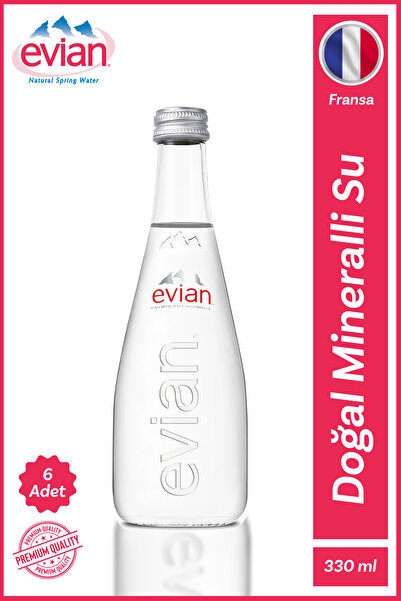 Evian EVİAN Doğal Mineralli Su Cam Şişe 330 ML x 6