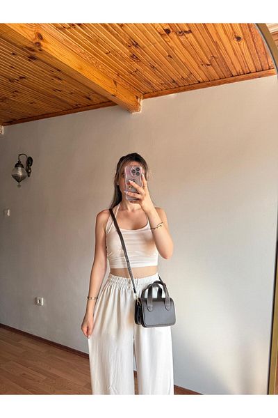 emelimin Nina Model Bitter Brown Women's Hand and Shoulder Bag
