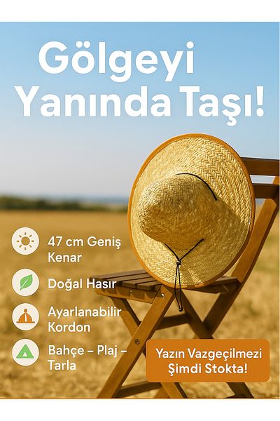 fafatara Straw Foter Hat – Oversize (47 cm) |   Wide Brim Summer Hat