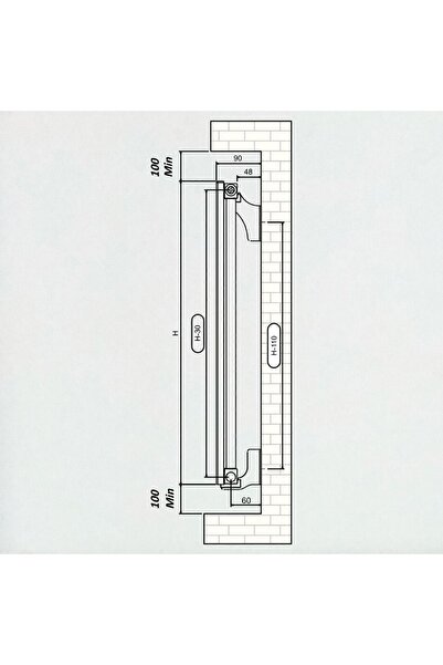 AEON Hestia Alüminyum Dikey Radyatör 1250 X 540 Kırık Beyaz 6 Dilimli