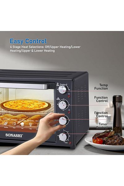sonashi 45L Electric Oven with Convection and Rotisserie Function