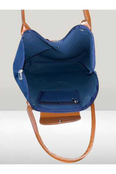 DeCupe Kadın Kol Çantası Fermuarlı Kapaklı İç Cepli Su Geçirmez Kumaş