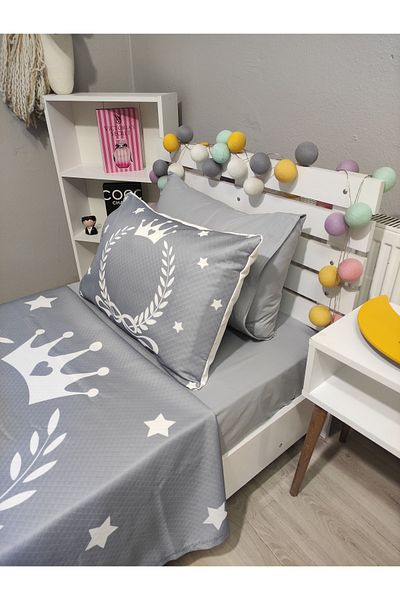 yok yok evim eve dair her şey 4 Piece Coronet (100% Cotton 120X200 Fitted Sheet) Single Pique Bedspread Set