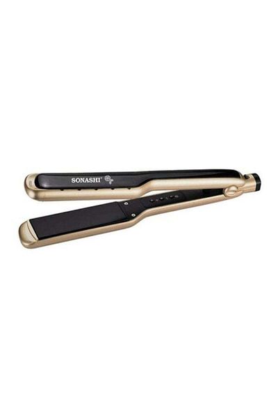 sonashi WetDry Hair Straightener 68W Ceramic Coating Plate Sleek Design with Blue Digital LED Display Lock a