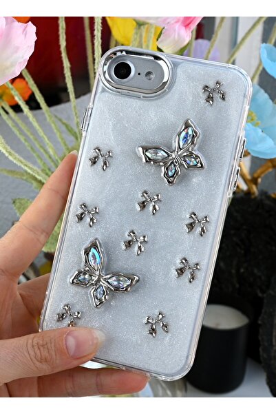 Go Aksesuar Iphone 7 - 8 - Se 2020 - Se 2022 Uyumlu Metal Kelebek 3D Oyuncak ...