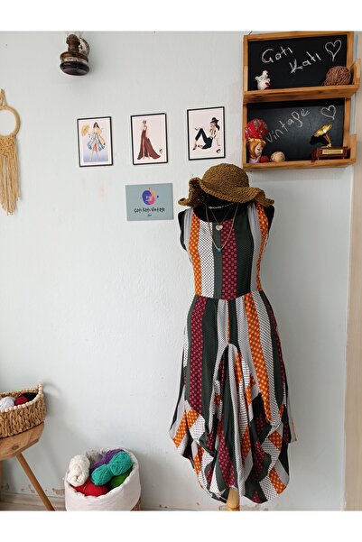 ÇATI KATI Çatı Katı Vintage Özel Tasarım Bohem Şalvar Elbise