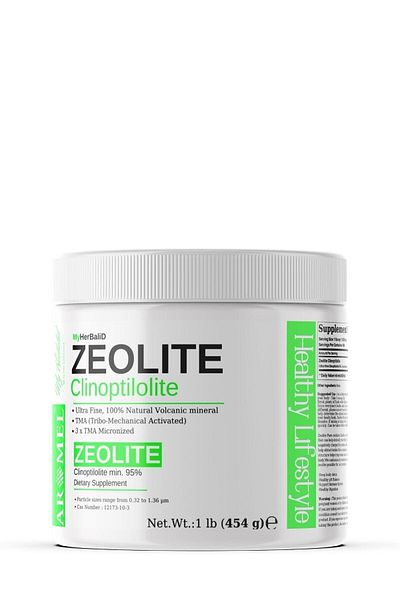 Aromel 454 Gr Zeolite Powder - 1 Micron Ultra Fine, Micronized Head Activated (TRİBO-MECHANİCAL ACTIVATED)