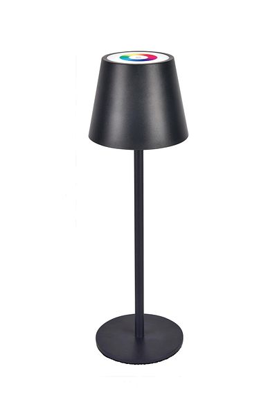 RAFEED 3W 3000K, RGB,  USB C Rechargeable Table Lamp, Dimmable, Black