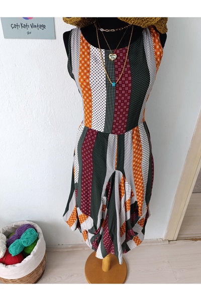 ÇATI KATI Çatı Katı Vintage Özel Tasarım Bohem Şalvar Elbise