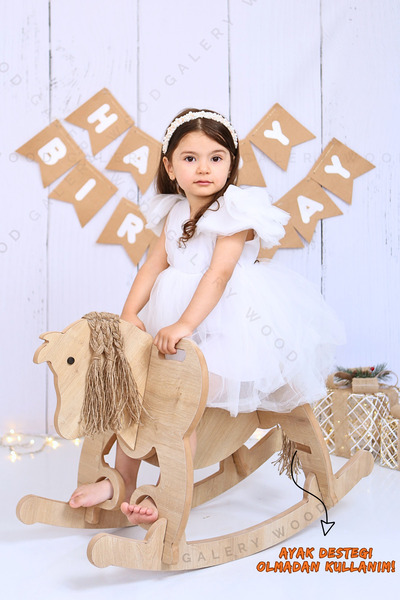 Galery Wood Ahşap Sallanan At-ayak Destekli-yeni Model