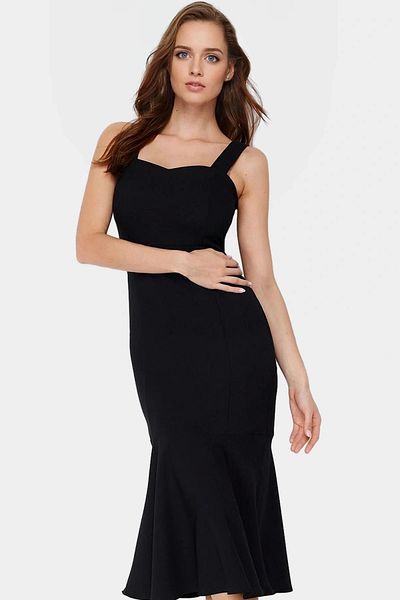 PayBuy Elegant Heart Collar Midi Length Bodycon Dress Woven Fabric Summer High Quality Distinguished Material