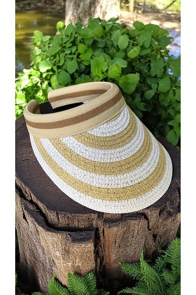 BY SCK Women's Straw Hat Summer Beach Hat Premium Quality - Visor Hat