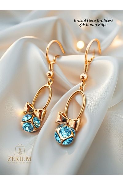 ZERİUM Crystal Night Queen Stylish Women's Earrings