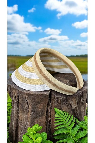 BY SCK Women's Straw Hat Summer Beach Hat Premium Quality - Visor Hat