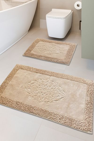 FeelHome Pamukkent Soft, Super Absorbent 2 τεμαχίων 100% βαμβακερό σετ χαλάκι μπάνιου Ultra Luxury Yavruağzı