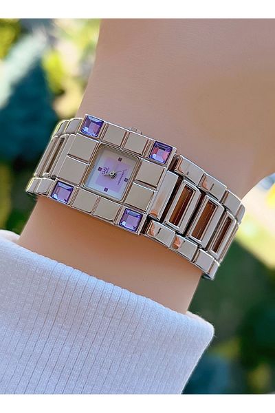 Q&Q QZ01J7822A - Vintage Stone Detailed Women's Wristwatch
