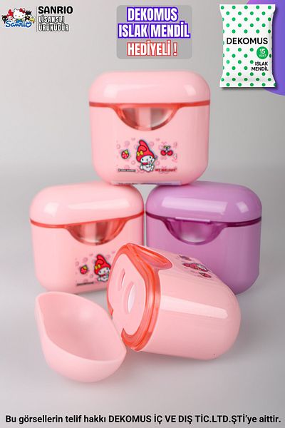 MY MELODY مناديل مبللة من ديكوموس "هدية" مرخصة "مفردة" ذات شفرات مزدوجة/تصميم سماعة رأس