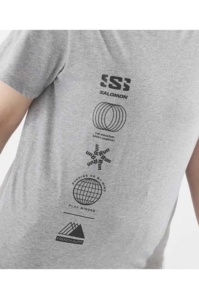 Salomon LC2233 Logo Combo SS Tee W T-Shirt Γυναικείο Τ-Shirt ΓΚΡΙ