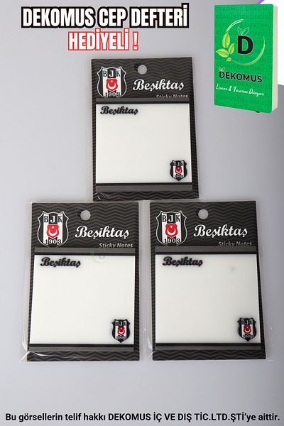 Beşiktaş "dekomus Pocket Notebook Gifted" Αδειτωμένο "μονό" Διαφανές Post-it 50 Φύλλα