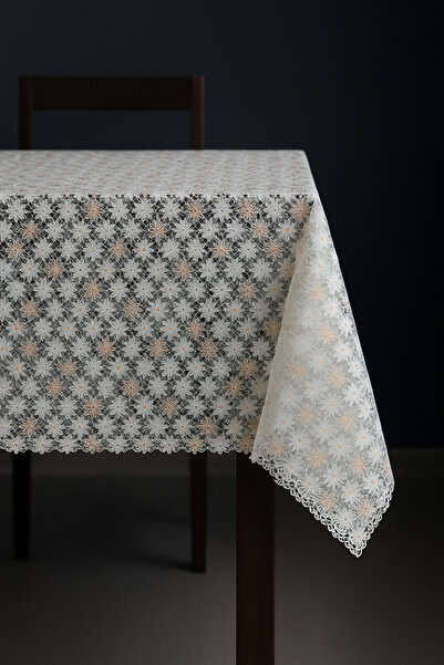 Soft Kare مفرش طاولة فاخر من القماش المشمع المطلي بطبقة شفافة من مادة PVC مقا...