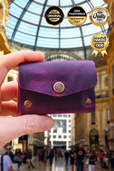 Vardo [ Isim Yazılabilir ] Hakonn Italian Leather Hakiki Deri Minimal Kartlık...