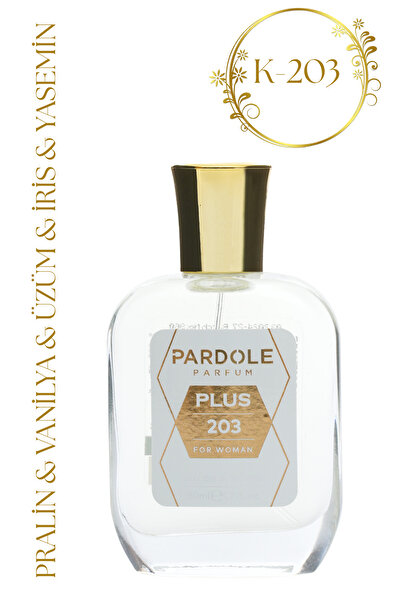 PARDOLE K-203 Meyvemsi Floral Favoris Kadın Parfum - 50 ml - Pralin, Vanilya, Üzüm, Iris, Yasemin