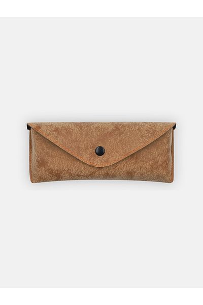 Milleniva Recipient pentru ochelari retro bronzat cu capac plic - husă