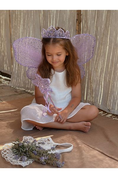 SAKLIDESİGN Hayal Set Crown&Wings&Wings Girl's Birthday Party Set