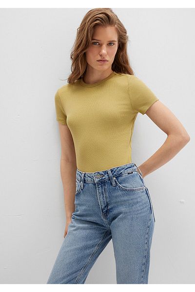 Mavi Καφέ Basic T-shirt Fitted / Αυτοκόλλητη Κοπιά 1613081-70217