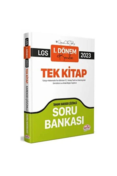 Editör Yayınevi Lgs 1. Dönem Tüm Dersler Soru Bankası (KAREKOD ÇÖZÜMLÜ)
