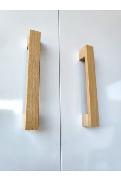 Wholewood مقبض خزانة أثاث خشبي من زين، 160 ملم، لون خشبي