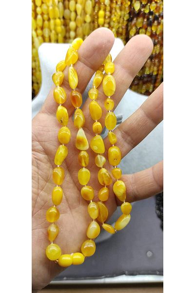 Urfakent Natural Original Drop Amber Necklace