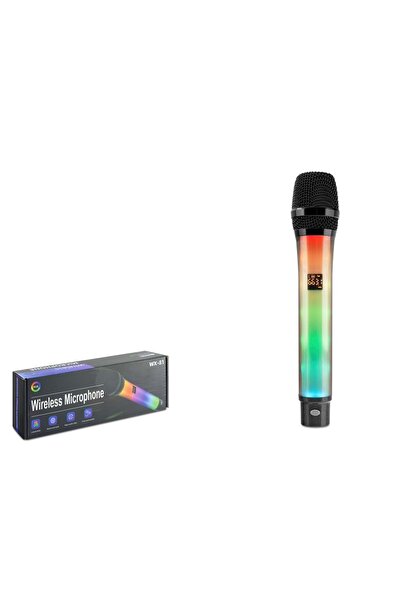 Generic Brand WX-81 ميكروفون لاسلكي محمول باليد UHF RGB - أسود