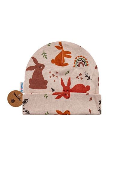 Bondilolly Baby Hat Rabbit Patterned Cotton Interlock