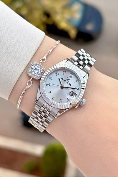 Daniel Klein Metalik Renk 2 Yıl Garantili 28 Mm Kadın Kol Saati Ve Bileklik