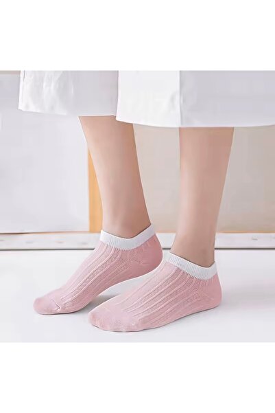 Bestrend 5-Piece Women's Booties Socks with Embossed Pattern