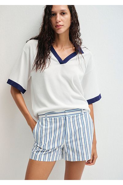 Mavi Striped Blue Shorts 1410220-83972