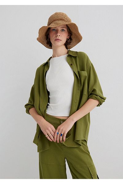 Mavi Green Shirt Loose Fit / Loose Relaxed Fit 1211267-71862