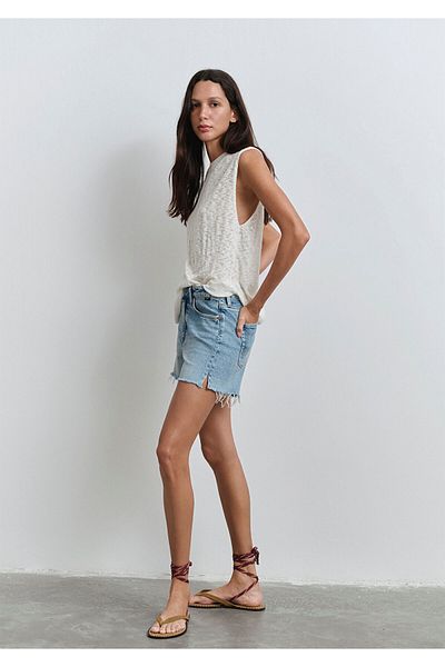 Mavi Pantaloni scurți Heidi 90s Vintage albastru deschis 1410057-89743
