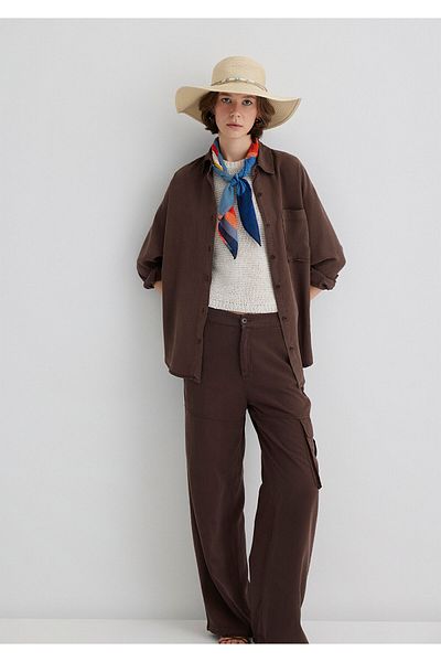 Mavi Καφέ πουκάμισο Loose Fit / Loose Relaxed Fit 1211267-70244