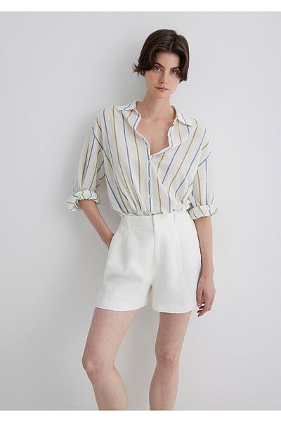 Mavi Cămașă albastră cu dungi Loose Fit / Loose Fit Casual 1211100-80767