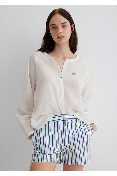 Mavi Ecru Shirt Loose Fit / Loose Relaxed Fit 1211214-70057