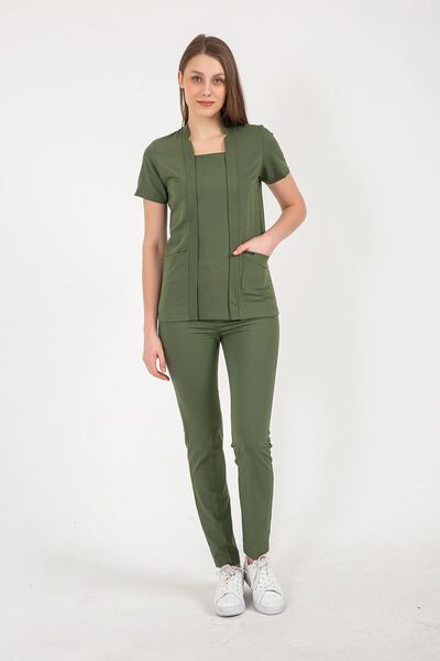 Onur Forma Square Collor Kadın Takım - Kına Yeşili