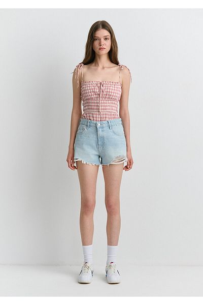 Mavi Pantaloni scurți Tyra 90s Ice Blue Jean 1410011-89737